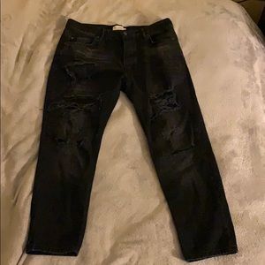 Zara Black Ripped Jeans